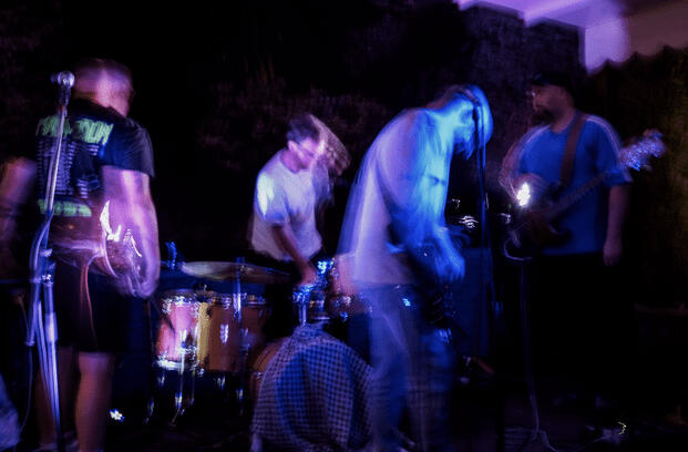 A profile shot of the band Porcelain Eyes